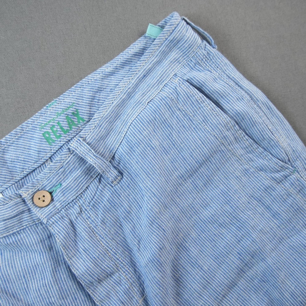 Tommy Bahama Relax Linen Stripe Shorts Mens 38 Casual Summer 11" Beach Summer